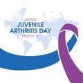 World Juvenile Arthritis Day vector illustration
