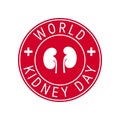 World kidney day concept in flat style Royalty Free Stock Photo