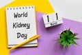 World Kidney Day of Spring month calendar march