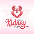 World kidney day vector illustration Royalty Free Stock Photo