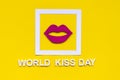 World kiss day or international kissing day. 6th July