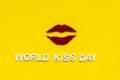 World kiss day or international kissing day. 6th July
