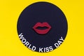 World kiss day or international kissing day. 6th July