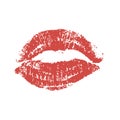 World kiss day. lips pomade imprint