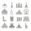 World Landmark Icon Set