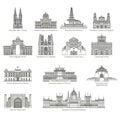 World Landmark Icon Set