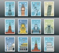 World landmarks collection. Travel and Tourism. Vector