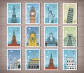 World landmarks collection. Travel and Tourism. Vector