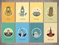 World landmarks collection. Travel and Tourism. Vector