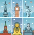World Landmarks design with Cities skylines. Paris, London, New York, Moscow, Giza and Kamakura cities skylines design