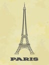 World landmarks. Paris. France. Eiffel tower vector