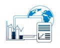 world laptop document data report business