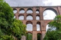 World largest railway viaduct named Goeltzschtalbruecke near Netzschkau town. Germany