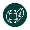 World leaf alternative sustainable energy block line style icon
