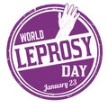 World leprosy day grunge rubber stamp