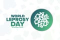 World Leprosy Day. The last Sunday of January. Holiday concept. Template for background, banner, card, poster with text