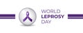 Leprosy day poster on white background