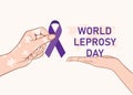 World Leprosy Day Vector Illustration