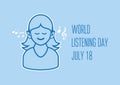 World Listening Day vector