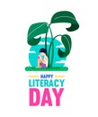 World Literacy Day poster for children education