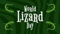 World Lizard Day with lizard animated background for lizard day