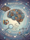 World Logic Day celebrating human intellect strategic thinking and the art of solving complex problems Royalty Free Stock Photo