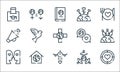 world love line icons. linear set. quality vector line set such as target, aid, in love, around the world, house, megaphone, talk