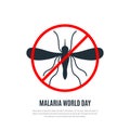 World Malaria Day vector banner.