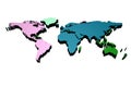 World map 3 d