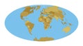 World Map. Aitoff projection.