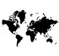 World map, atlas cartography Silhouette suitable for Earth Day