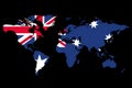 World Map Australia Theme Royalty Free Stock Photo