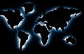 World map with back led lights