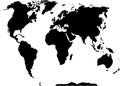 World map black and white Royalty Free Stock Photo