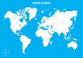 World map outline with borders Royalty Free Stock Photo