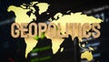 The world map on Business chart Background for geopolitics concept 3d rendering