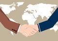 World Map Business Success handshake