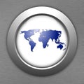 World map button Royalty Free Stock Photo