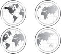 World Map buttons Royalty Free Stock Photo