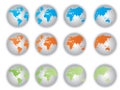 World Map buttons Royalty Free Stock Photo