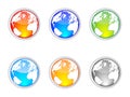 World map buttons Royalty Free Stock Photo