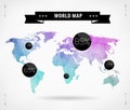 World map card Royalty Free Stock Photo