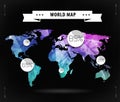 World map card Royalty Free Stock Photo