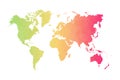 World map on colorful wall background Royalty Free Stock Photo