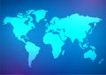 World map concept on blue background design.vector illustration Royalty Free Stock Photo