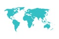 World map Blue Tosca Vector.