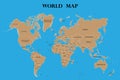 World map with countries names Royalty Free Stock Photo