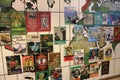 A World Map with covers from Arkady Fiedler`s books
