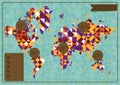 world map design. Vector illustration decorative design Royalty Free Stock Photo