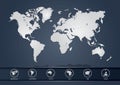 world map design. Vector illustration decorative design Royalty Free Stock Photo